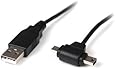 StarTech.com USBHAUBMB3 3 Feet USB to Micro USB and Mini USB Combo Cable - A to B