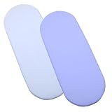 from Niccolas B Pack of 2 Fitted Moses Basket Sheets 100 Cotton - 1 White & 1 Sky Blue