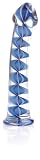 Don Wand R T Rocket Glass Pleasure Wand, Blue and White Helix