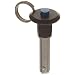Stainless Steel Quick-Release Pin, Cadmium Plated Finish, Locking, Hole and Split Ring, 5-15/16mm Diameter, 10mm Usable Length, Made in US