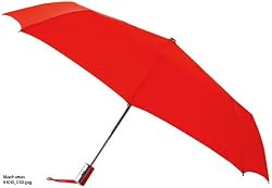 Leighton Manhattan Automatic Open/Close Umbrella, Red