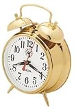Bulova Brass-Finish Bellman Alarms/Bedside Clock B8124
