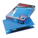 Pendaflex 4153X2BLU Hanging Box Bottom Folder w/Infopocket, Blue, Legal, 2 Cap., 25/box