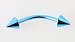 Anodized Eyebrow Ring Spike End - 16 x 10 x 4 - Blue - Piece