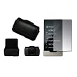 Executive Black Horizontal Leather Side Case Pouch with Belt Clip and Belt Loops + LCD Screen Protector for Microsoft Zune HD 16GB / 32GB Platinum