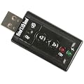 BIGtec USB Soundkarte 7.1 USB Adapter , externe Soundkarte f�r USB , USB Soundstick 7.1 , USB Sound Adapter Stick mit 3D Sound Effekt , USB Lautsprecher Mikrofon Headset Anschlu�, USB auf 3,5mm Adapter , USB 2 x 3,5mm Anschlu�