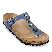 Birkenstock Gizeh Jewelry Oiled Sandal,Emerald stones,38 Regular EU