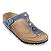 Birkenstock Gizeh Jewelry Sandal,Scuba Blue,38 Regular EU