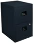 SentrySafe Fire-Safe 2-Drawer Insulated Vertical File, Black