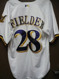 Fielder, Prince (Milwaukee Brewers) Autographed/Hand Signed Authentic Milwaukee Brewers Jersey