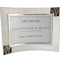 Wedding Day Gift Bride and Groom Pearl/BlackLandscape Photo Frame