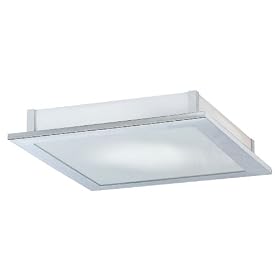 Eglo 85094A Auriga, Chrome Frosted Opal, 1-Light Wall Ceiling Light Fixture by Eglo
