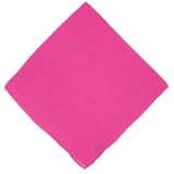 Fuchsia Plain Silk Handkerchief by Michelsons