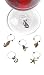 Nautical Bronze Finish Wine Glass Charms - Set of 6