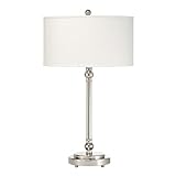 Kichler Lighting 70745 Andre 28-Inch Portable Table Lamp, Polished Nickel with Off-White Linen Hard Back Shade