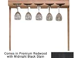 Wine Cellar Innovations Designer Series Collection Premium Redwood with Midnight Black Stain Glass Rack 2x27x13-in.