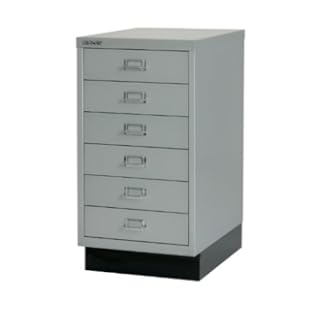 BISLEY Schubladenschrank A3, 6 Schübe, silber 5020073706031