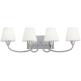 Sea Gull Lighting 44387-05 Stockholm Four-Light Vanity Fixture, Chrome Finish with Etched... by Sea Gull Lighting