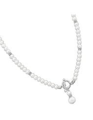 16" 4mm Cultured Freshwater Pearl Bead Toggle Necklace
