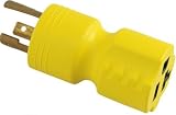 Conntek Twist Lock Adapter with 30 Amp 125 Volt Male Plug To 15/20 Amp Straight Blade Female Connector