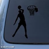 BASKETBALL - Hoops Sport - Car, Truck, Notebook, Vinyl Decal Sticker #1207 | Vinyl Color: Black