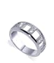 Nickel Free Sterling Silver Clear Cubic Zirconia Polished Finished 6mm Band Ring Size 5, 6, 7, 8, 9, 10