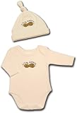 Little Monkey Peanut Baby Cotton Gift Set w/Long Sleeves- Ivory Size 6 Months