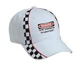 I'M NOT OPINIONATED I'M ALWAYS RIGHT Adult White Racing Checker Hat / Cap