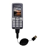 Retractable USB Cable for the Sony Ericsson K510i with Power Hot Sync and Charge capabilities - Gomadic Brand w/ TipExchange Technology