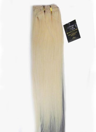 Women 15"~32" Remy Clips in Human Hair Extensions Straight Hair 70g/100g/140g Platinum Blonde #60 (26inch 100gr)