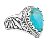 Carolyn Pollack Sterling Turquoise Reminiscence Ring