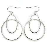 Rhodium Plated Brass Earrings, Weight: 10.70gm