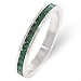 Rhodium Plated Emerald CZ Eternity Band