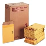 Sealed Air 49380 Sealed AirJiffy Rigi Bag Mailers, #1, 7-1/2x10-1/2, Brown Kraft, 250/Ctn