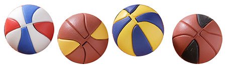 Iwako Japanese Eraser Basketballs Set of 4