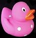 Mini Pink Polka Dot Rubber Ducky
