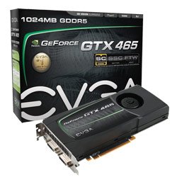 EVGA nVidia GeForce GTX465 1 GB DDR5 2DVI/Mini HDMI PCI-Express Video Card 01G-P3-1467-TR