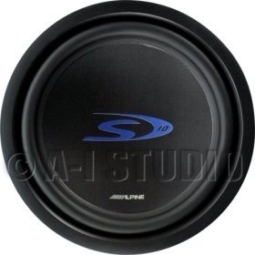 Alpine SWS-1043D 10 Subwoofer (4 Ohm+4 Ohm)