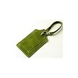 Distressed Leather Luggage Tag Color: Green