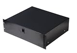 Gator Cases Fully Enclosed Rack Drawer (Black, 3 Units, 14-inch deep)