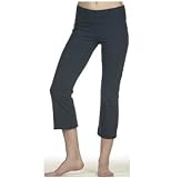 Bella Roll Down Capri with Raw Edge Hem Yoga Capri Pant