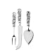Ornate Silver Plated Cheese Knife, Fork and Pate Slice - New Boxed Gift Idea!