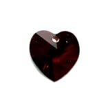 Swarovski Crystal - Heart ab garnet (Sold in packs of 2)