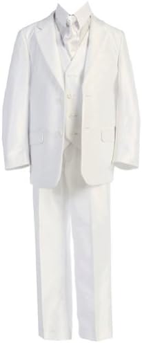 Fougerkids 5 Piece White Boys Wedding Formal Suit Size 7