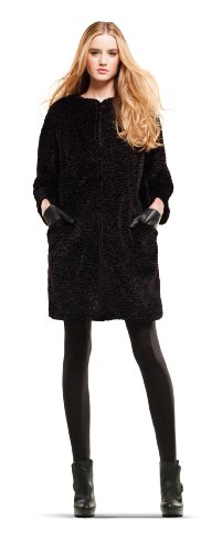 ASTRAKHAN FAUX FUR COCOON COAT