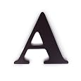 Kids Line Espresso Wooden Letter, A