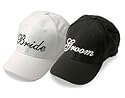 Wedding Bride and Groom Baseball Caps-Black