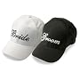 Wedding Bride and Groom Baseball Caps-Black