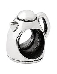 Coffee Pot Charm in Silver For 3mm Charm Bracelets