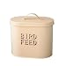Cream Enamel Metal Bird Food Storage